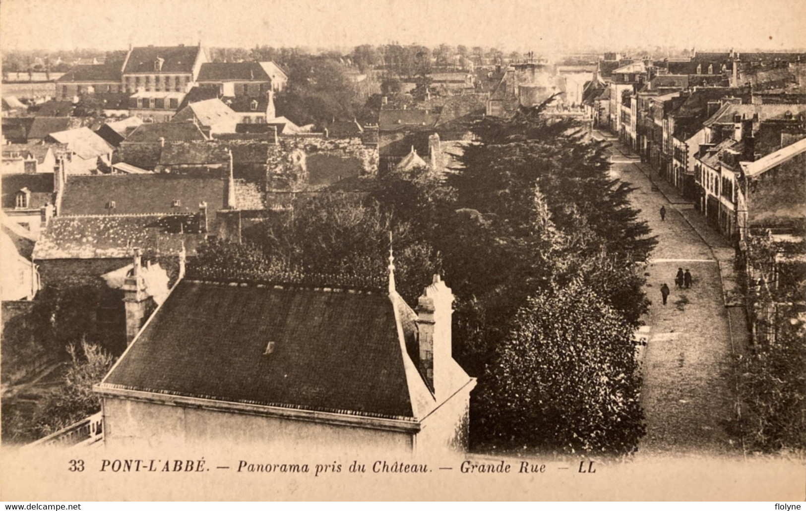 Pont L’abbé - Panorama Pris Du Château - Grande Rue - Pont L'Abbe