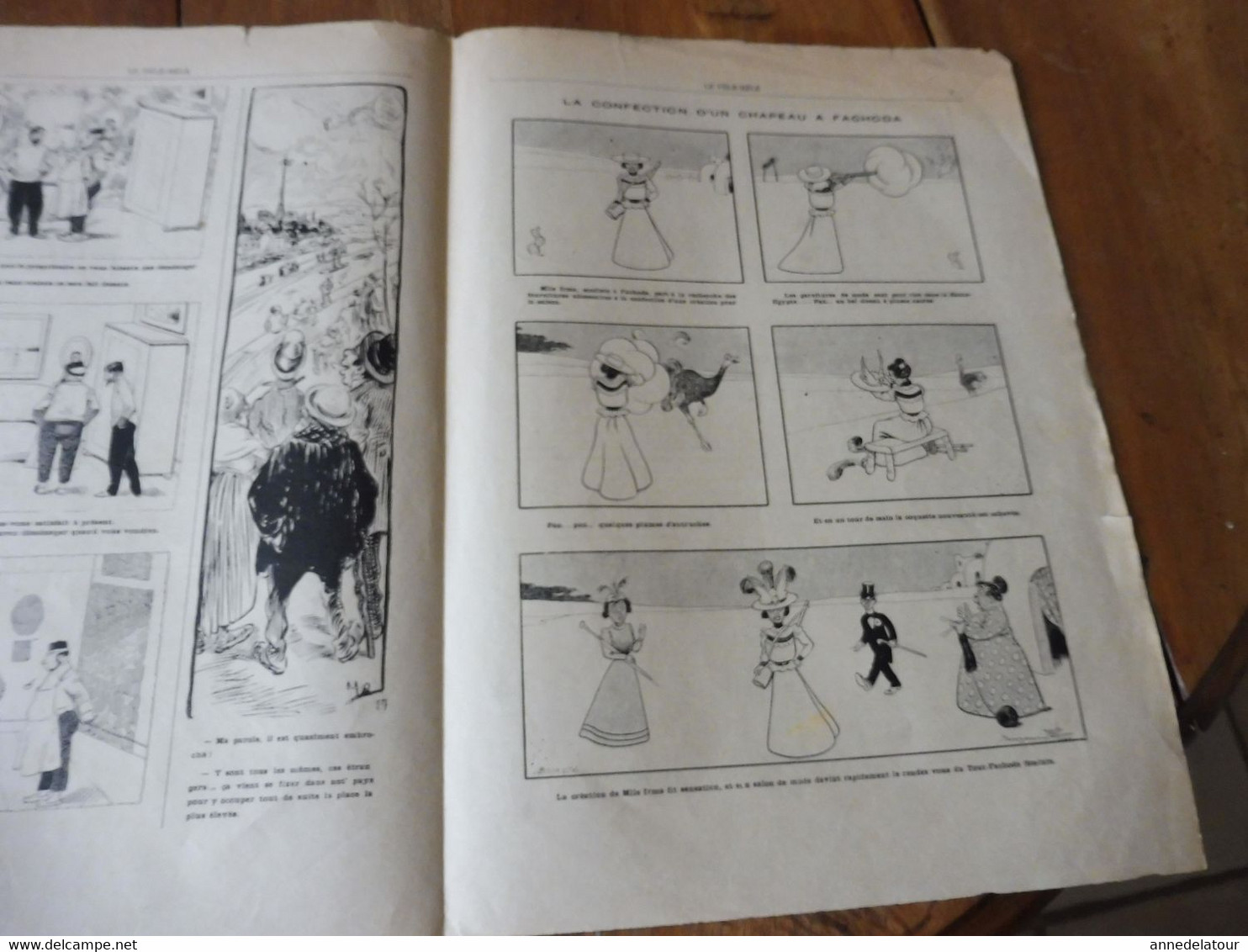 1898  LE PÊLE-MÊLE : 2 Feuilles Sans Ordres , Dont Une Page De Dessins De Benjamin Rabier ; Etc - Andere & Zonder Classificatie