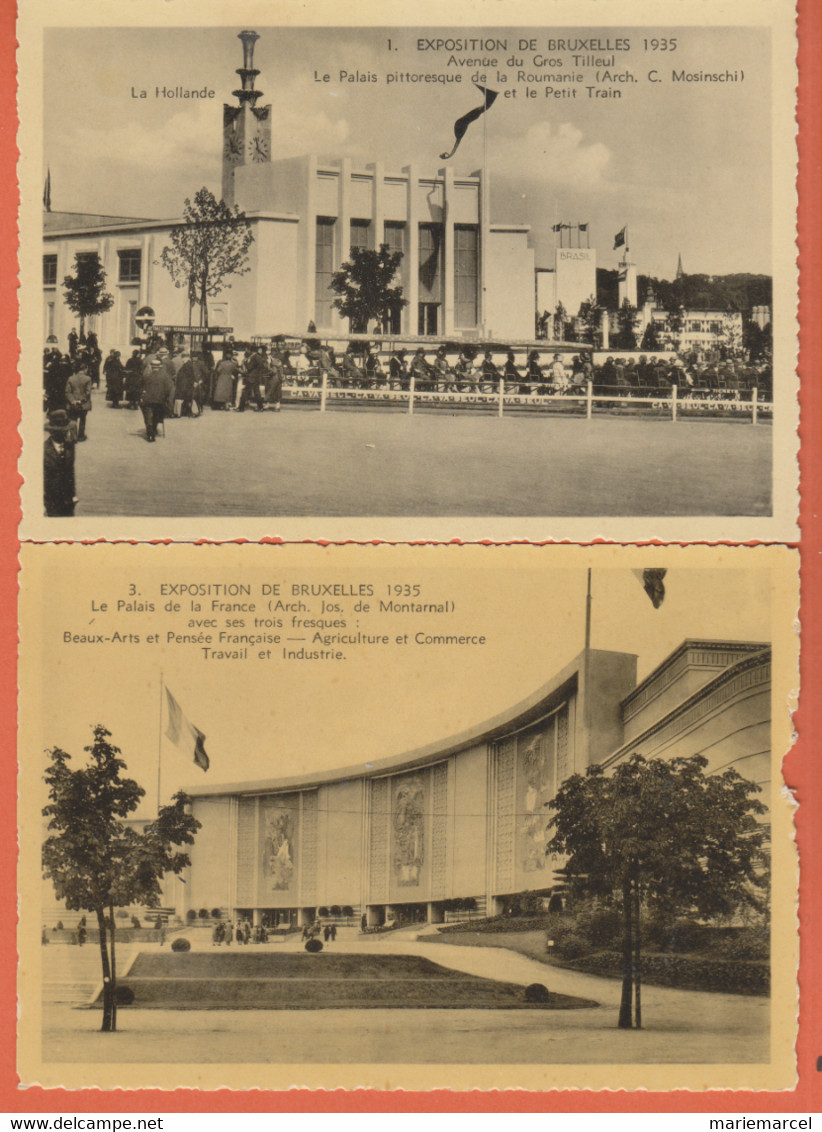 BELGIQUE - EXPOSITION DE BRUXELLES 1935 - LOT DE 30 CARTES DENTELÉES EN GRAND FORMAT - 5 - 99 Cartes