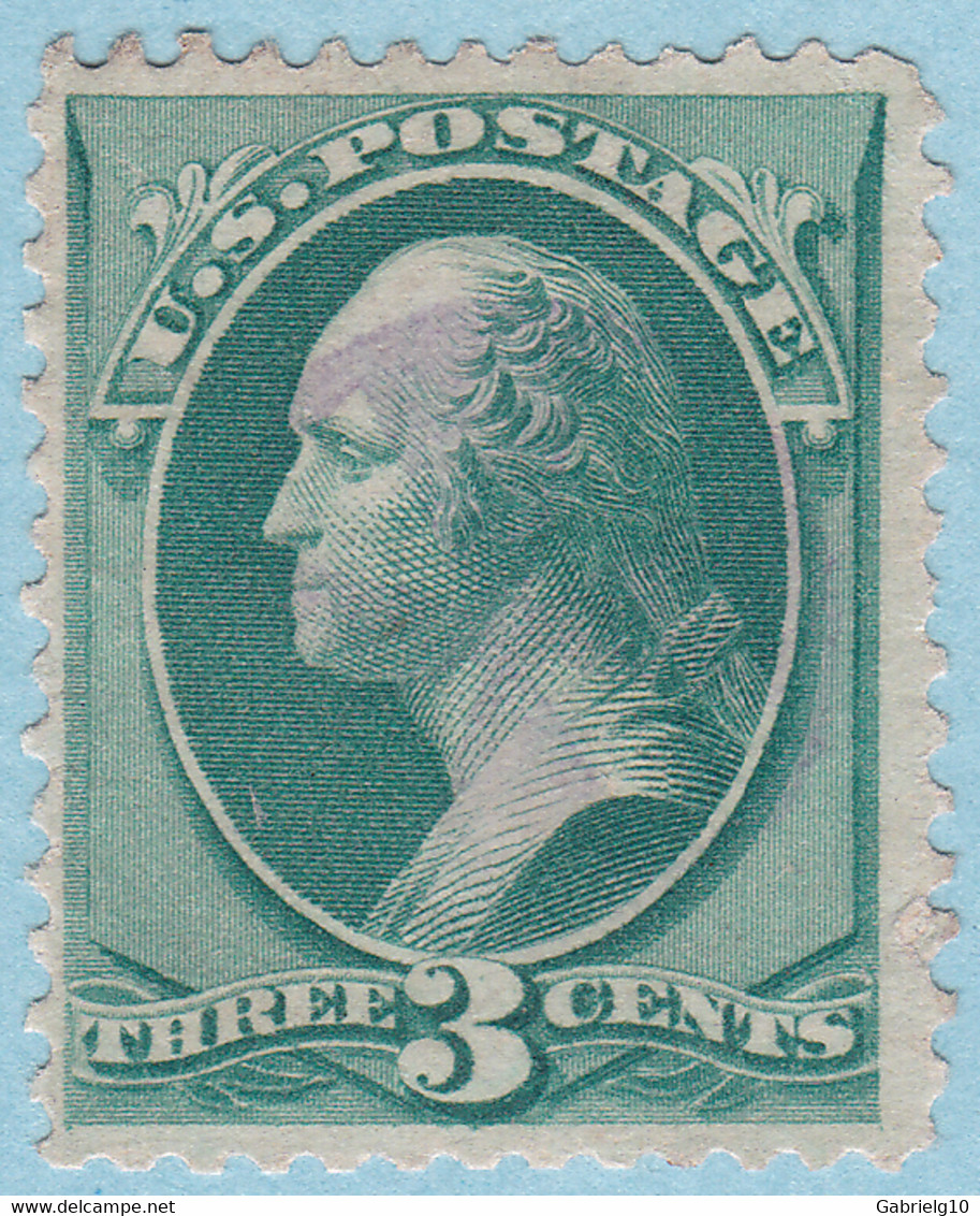 United States Of America 1873 SC#158 UH Purple Cork Cancel - Unused Stamps