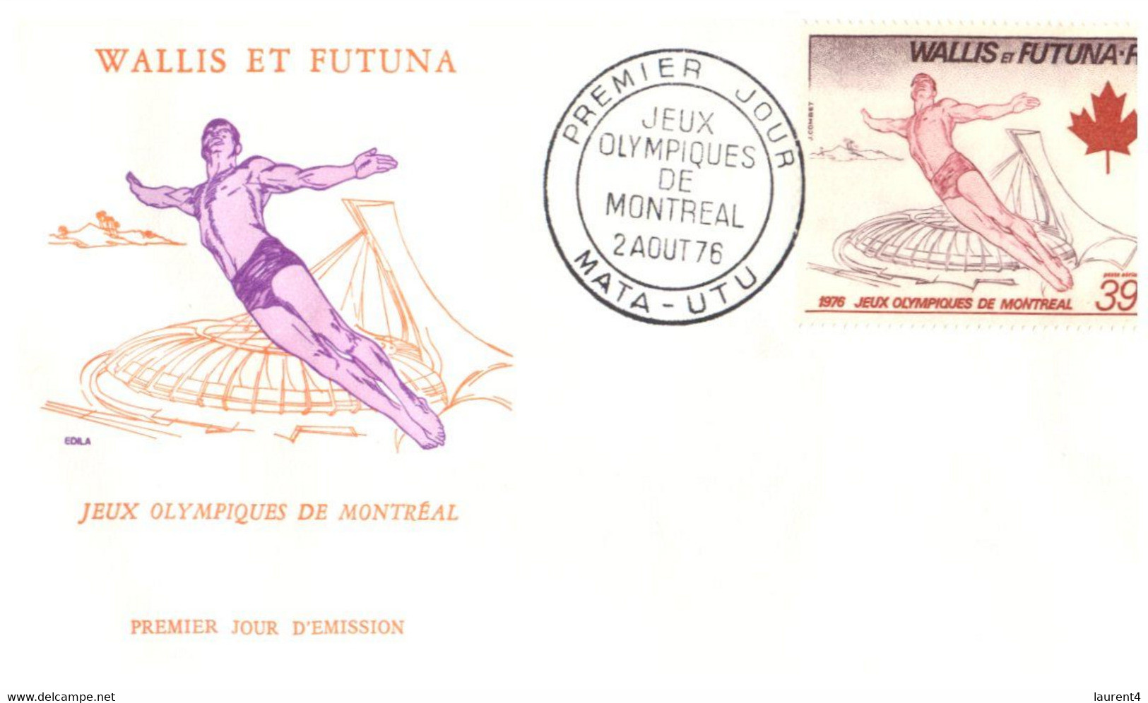 (YY 21) Olympic Games Nontreal 1976 - Wallis & Futuna - Lettres & Documents