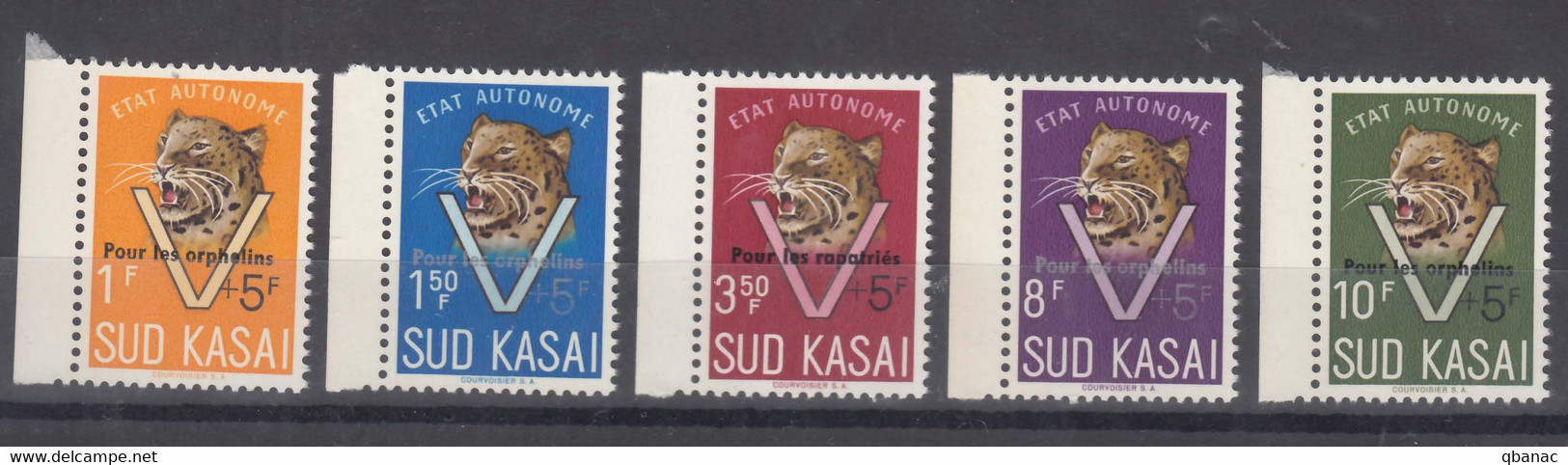 South Kasai Oprhelins/repatries Ovpt, Mint Never Hinged - South-Kasaï