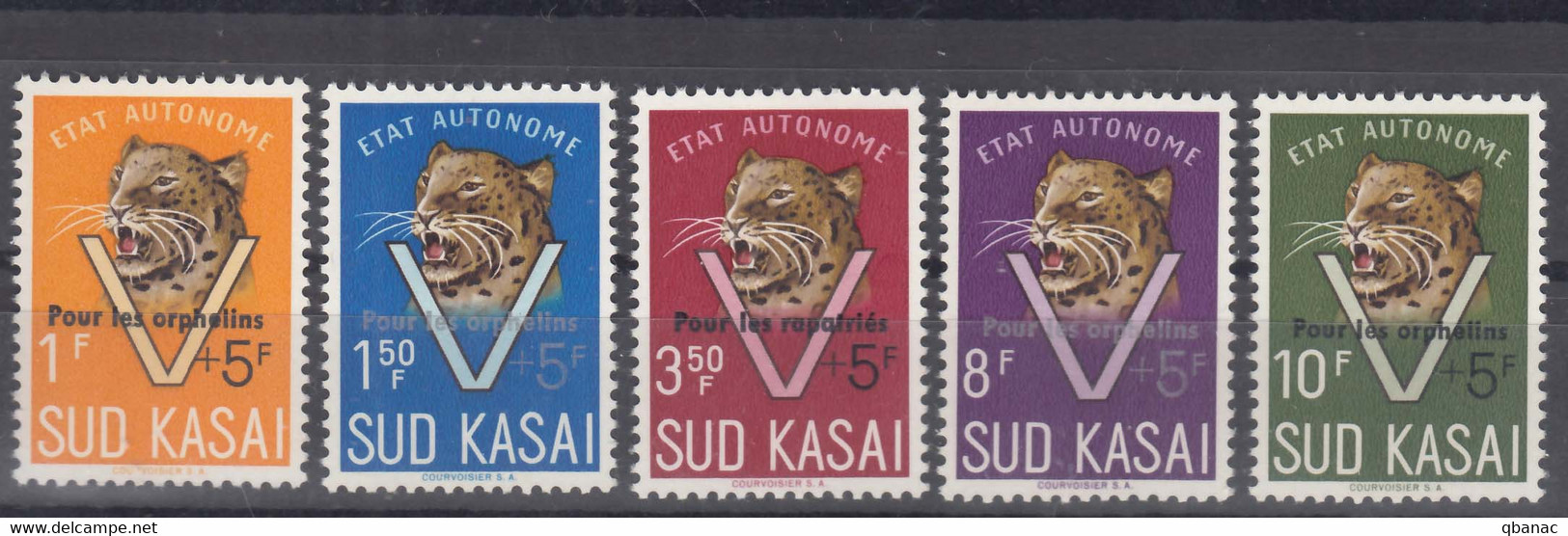 South Kasai Oprhelins/repatries Ovpt, Mint Never Hinged - Sur Kasai