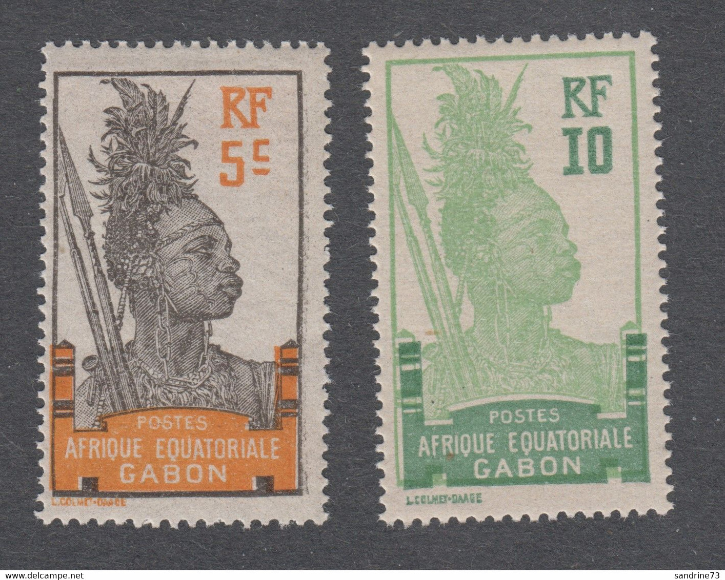 Colonies Françaises - Timbres Neufs** - Gabon - N° 82 Et 83 - Ongebruikt