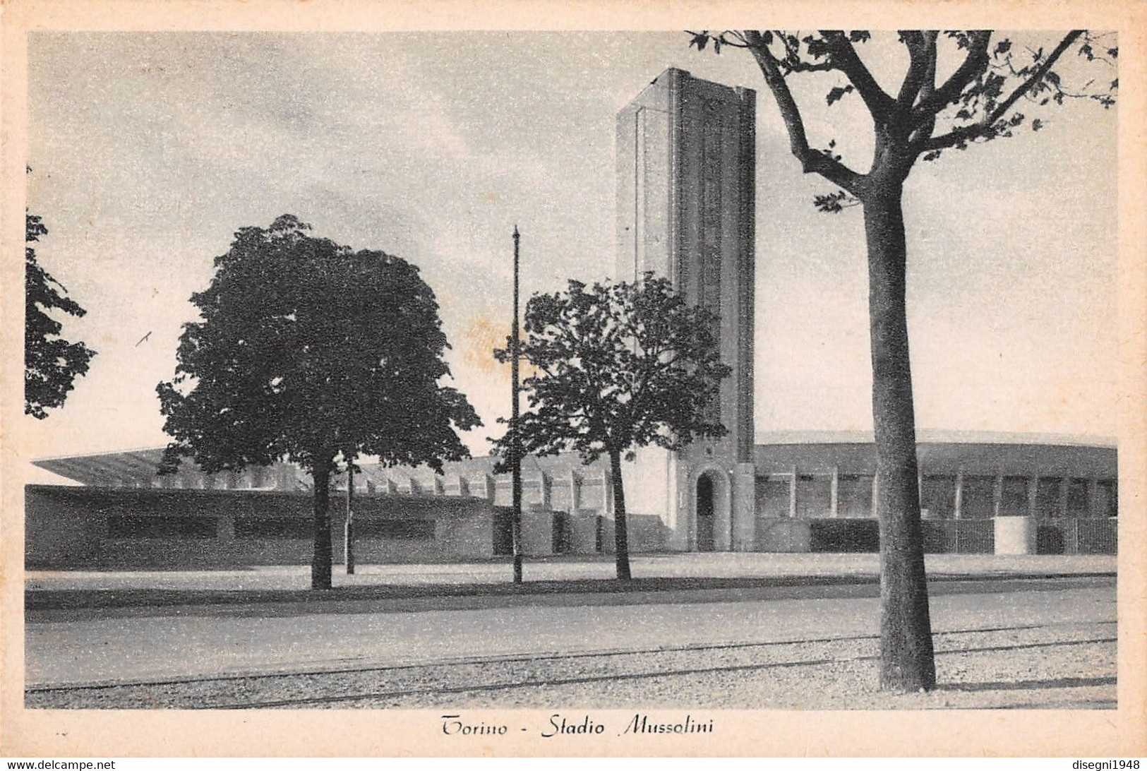 09892 "TORINO - STADIO COMUNALE" ARCHITETT. DEL '900. CART. ORIG. SPED. 1939 - Estadios E Instalaciones Deportivas