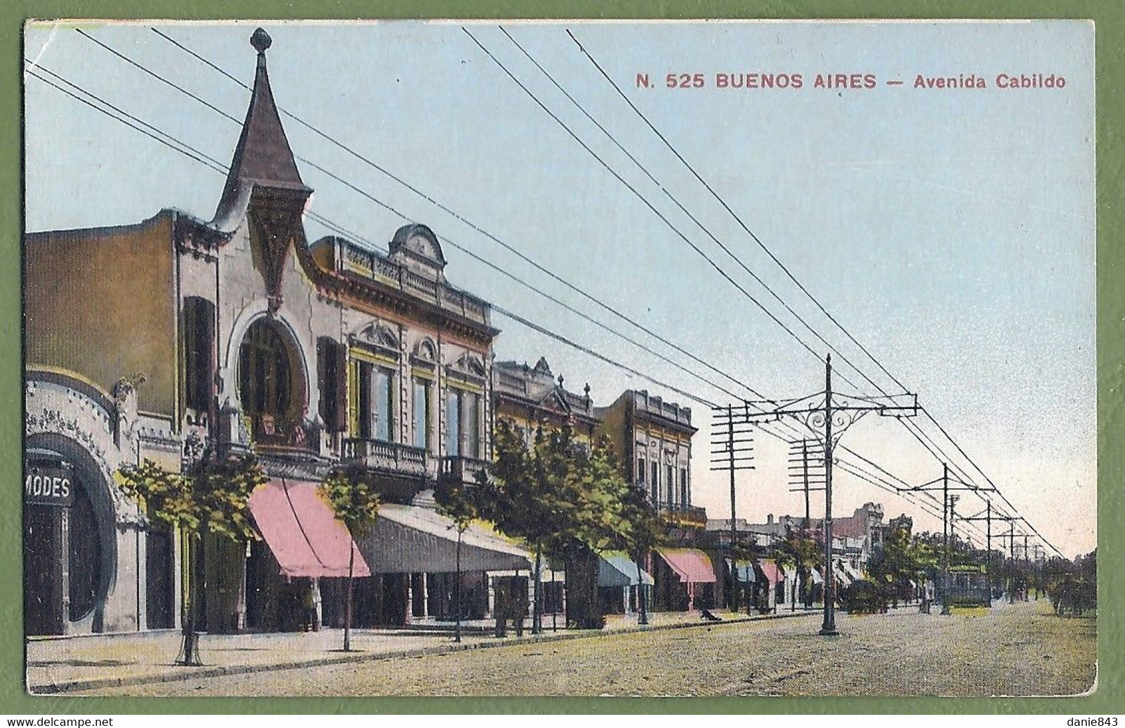 CPA Rare - ARGENTINE - BUENOS-AIRES - AVENIDA CABILDO - Petite Animation, Commerce, Ligne Du Tramway - - Argentine