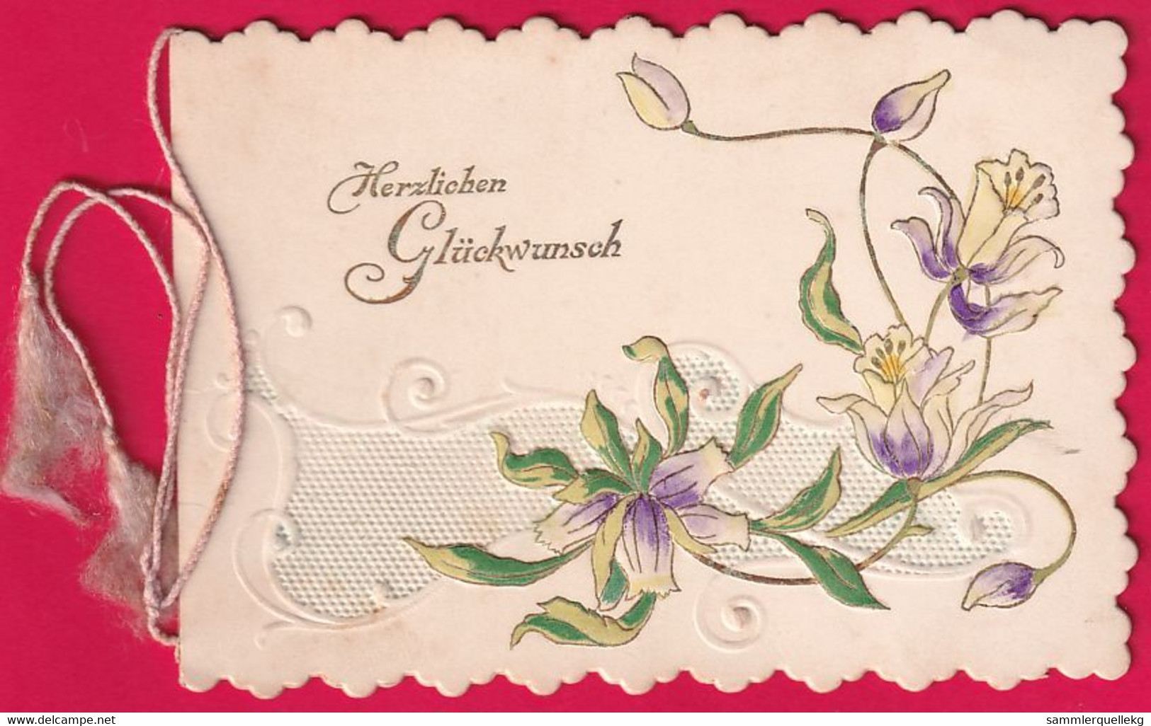 Prägekarte Aufklappbare Um Ca 1910, Herzlichen Glückwunsch Zum Neujahr - Año Nuevo