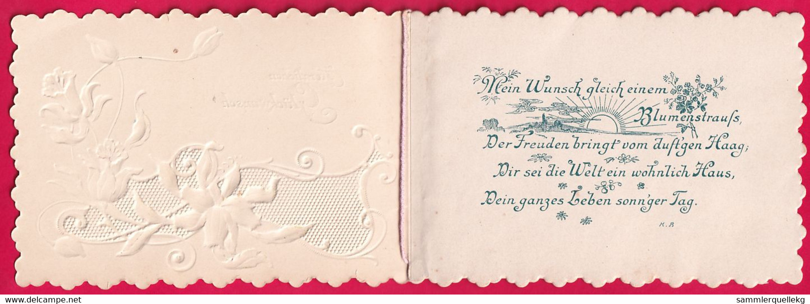 Prägekarte Aufklappbare Um Ca 1910, Herzlichen Glückwunsch Zum Neujahr - Nouvel An