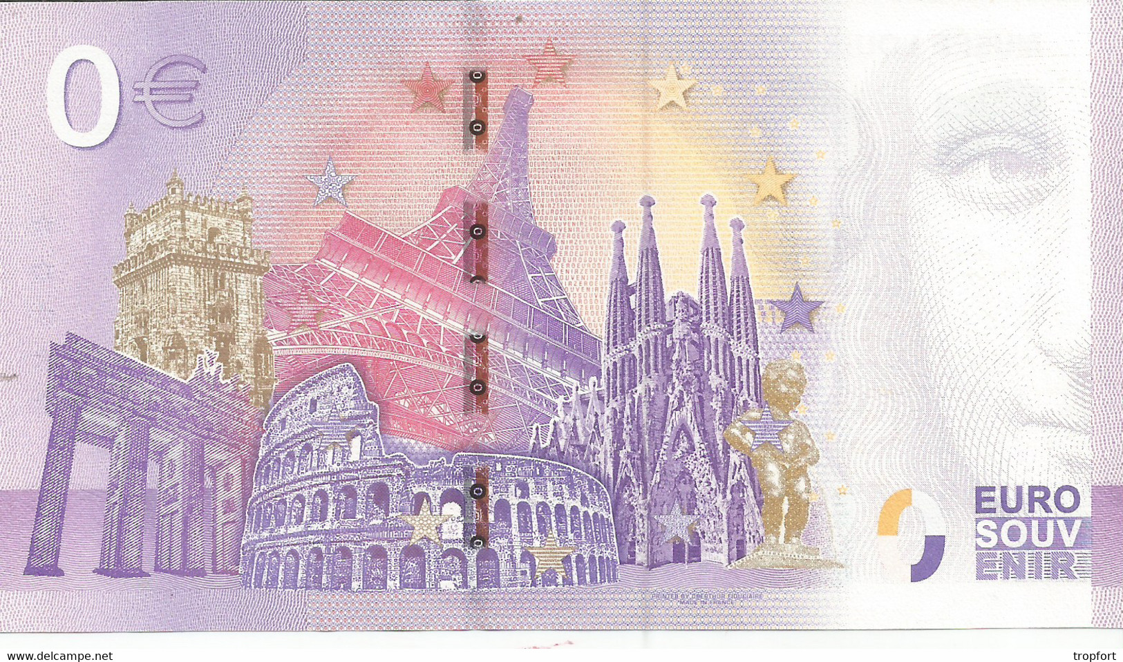 CG1 /  / RARE Billet 0 EURO  Euros  LOUIS DE FUNES Musée  SAINT-RAPHAEL  Billet Souvenir - Fiktive & Specimen