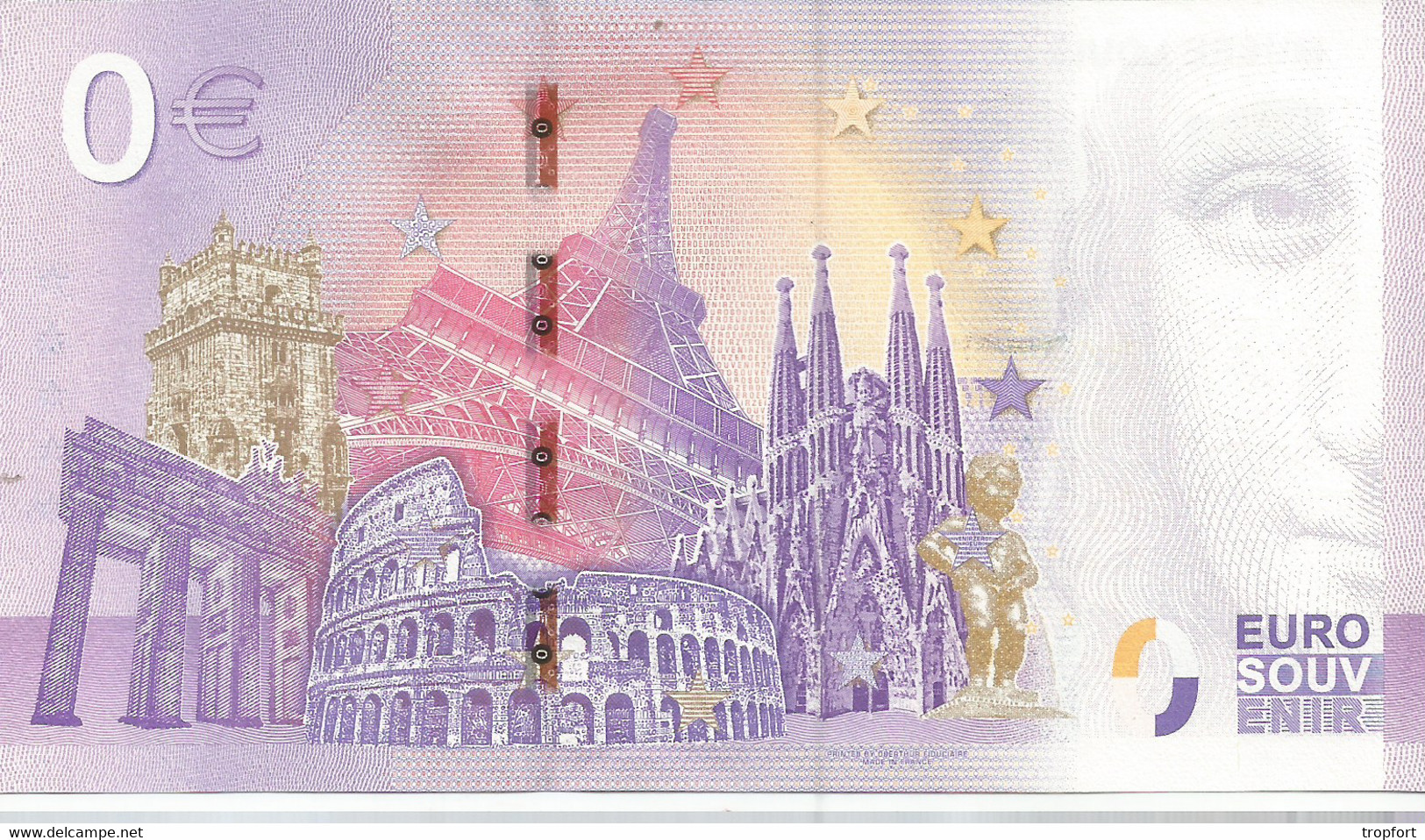 CG1 /  / RARE Billet 0 EURO  Euros  LOUIS DE FUNES Bourvil  Musée  SAINT-RAPHAEL  Billet Souvenir - Ficción & Especímenes