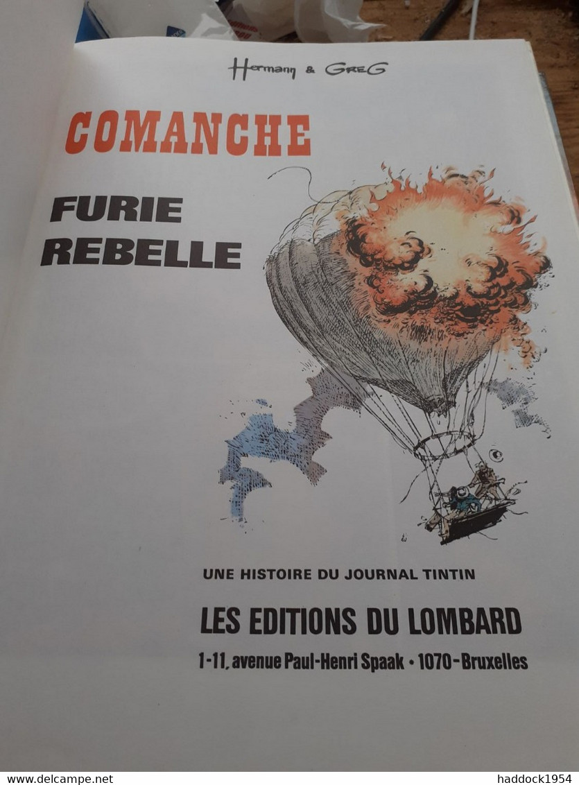 Furie Rebelle Comanche  HERMANN GREG Le Lombard 1976 - Comanche