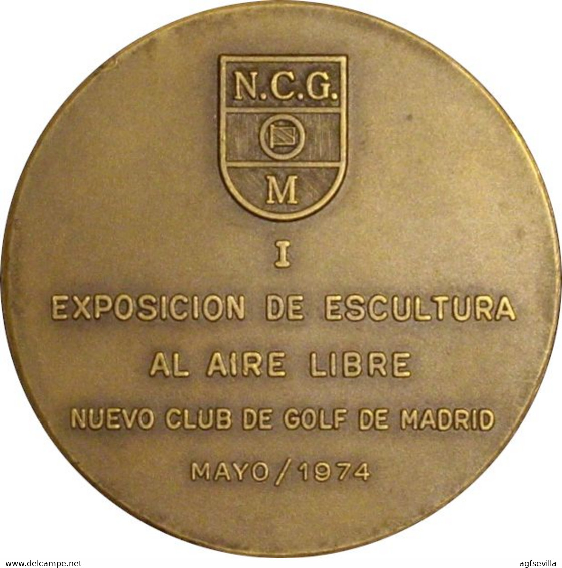 ESPAÑA. MEDALLA NUEVO CLUB DE GOLF DE MADRID. MAYO 1974. BRONCE. ESPAGNE. SPAIN MEDAL - Profesionales/De Sociedad