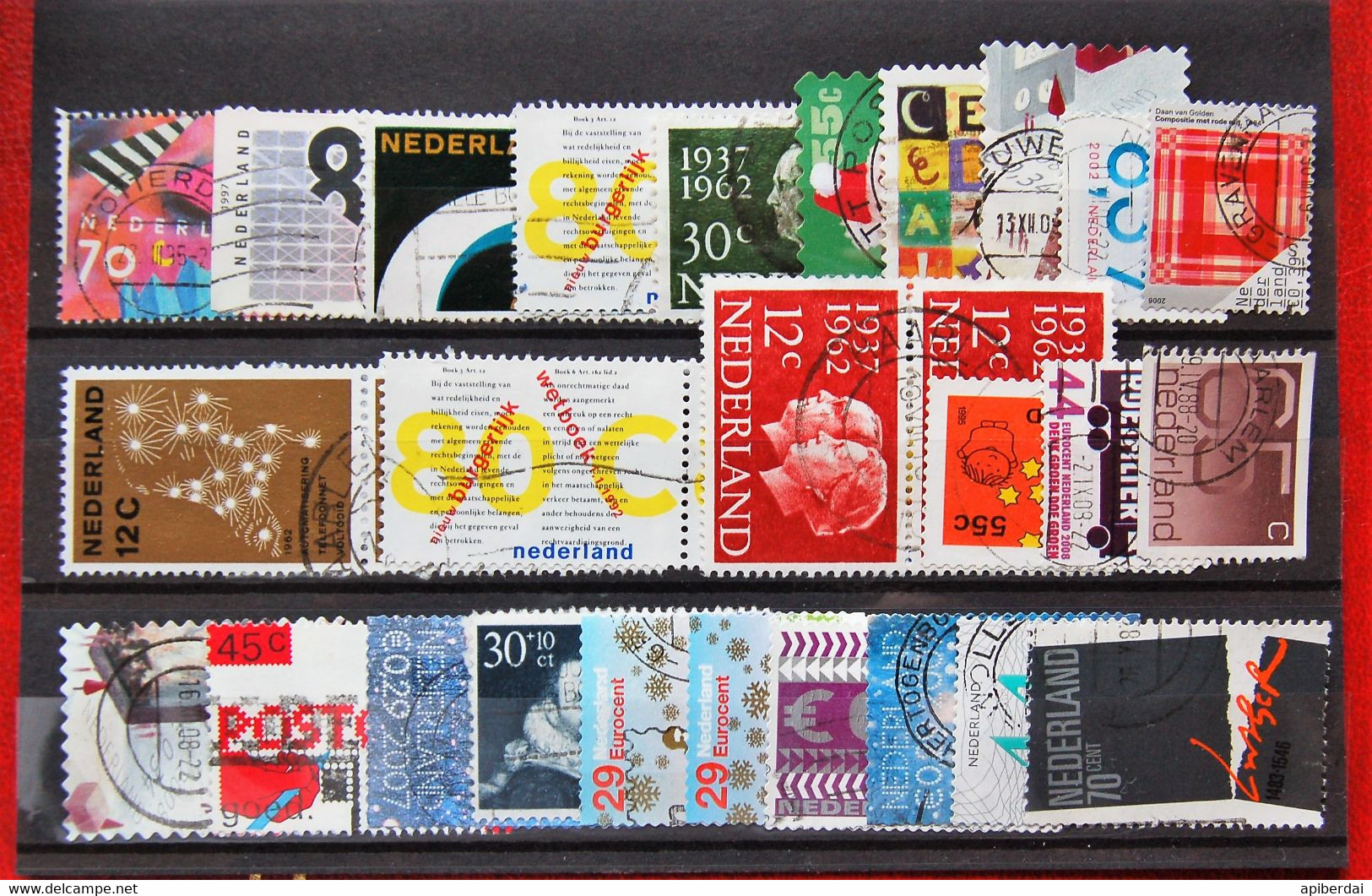 Nederland Pays Bas - Small Batch Of 30 Stamps Used XXIV - Collections
