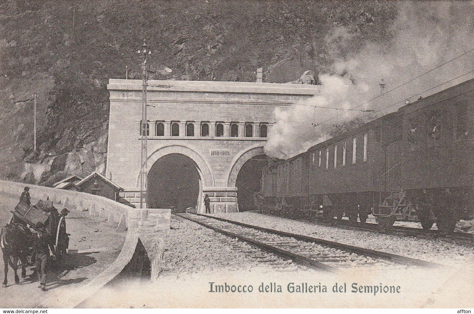 Sempione Railroad Italy Old Postcard - Altri & Non Classificati