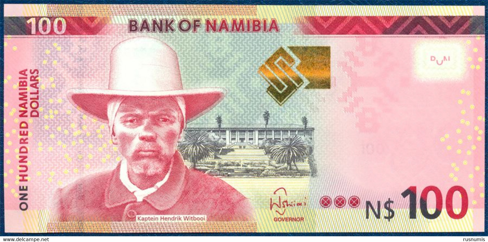 NAMIBIA 100 DOLLARS P-14a  FAUNA ANIMALS WILDLIFE ORYX ANTELOPE 2012 UNC - Namibia