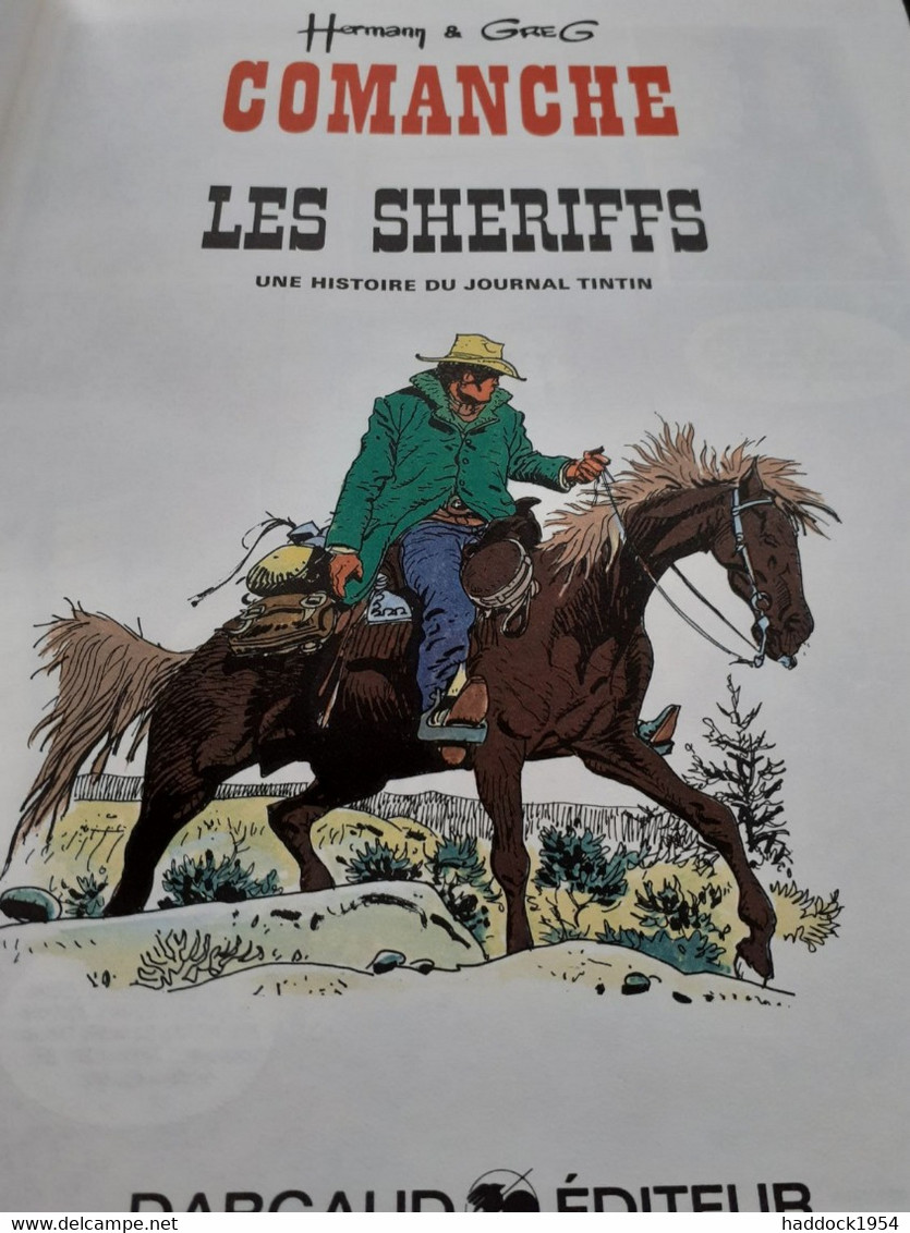 Les Sheriffs Comanche HERMANN GREG Dargaud 1980 - Comanche