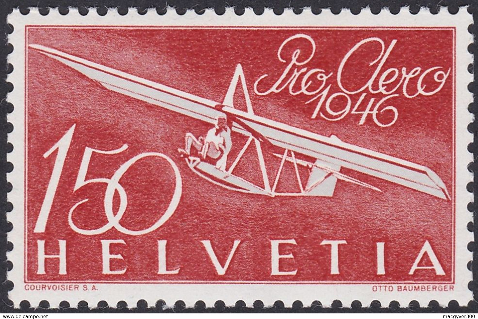 SUISSE, 1946, Planneur (Yvert 40 ) - Nuovi