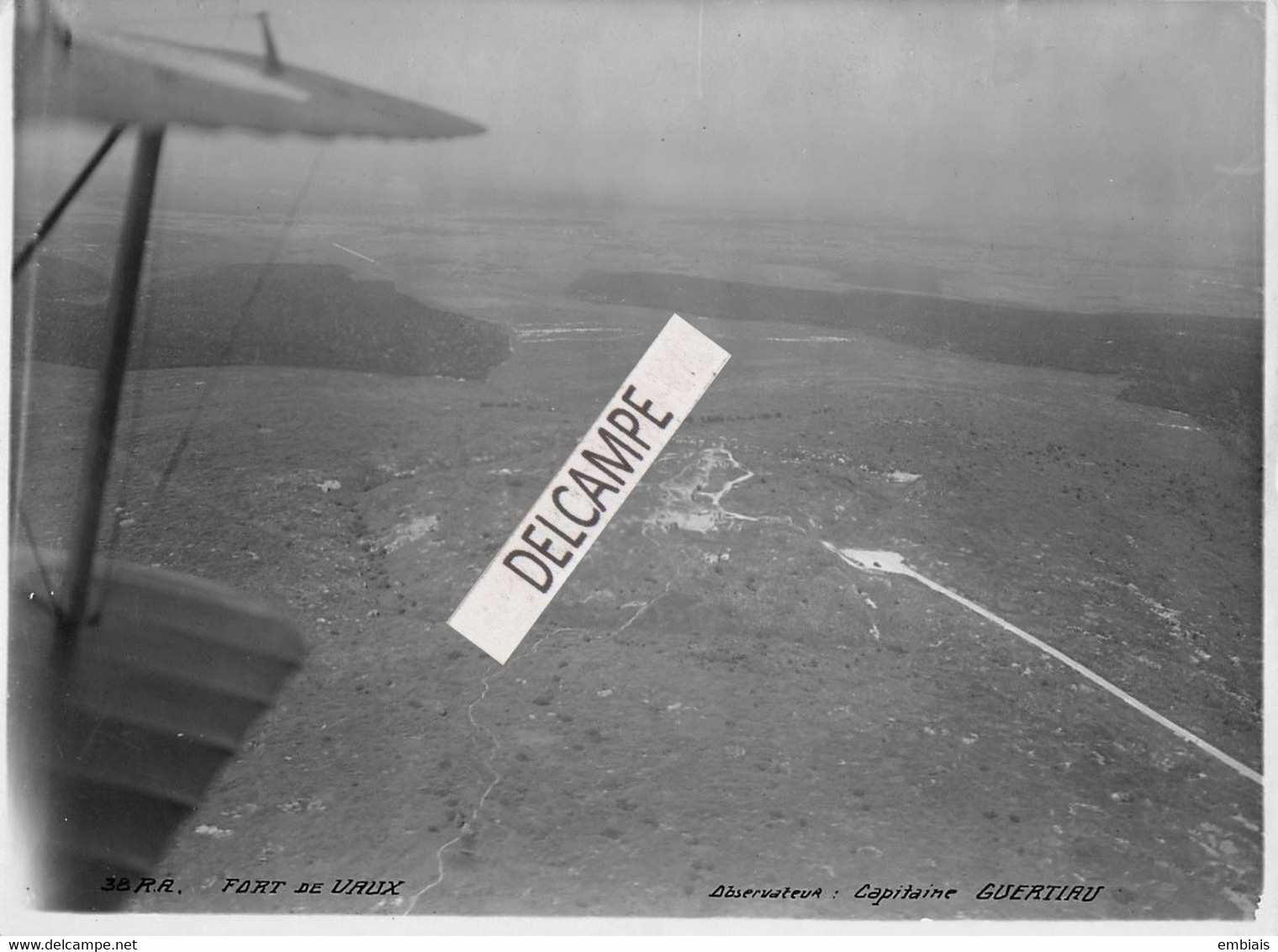 Fort De VAUX   Photo Originale Prise D'Avion Par Le Capitaine GUERTIAU Du 38 ème Régiment D'Observation Militaire - Aviation