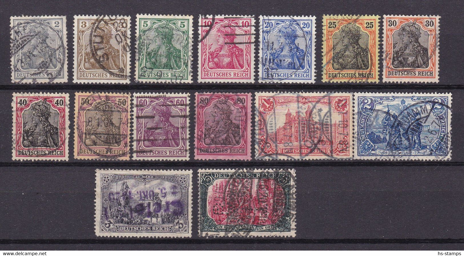 Germany - Reich 1875/1919 - 1915 Year _ Michel 84/93+94/97 - Used - 80 Euro - Used Stamps