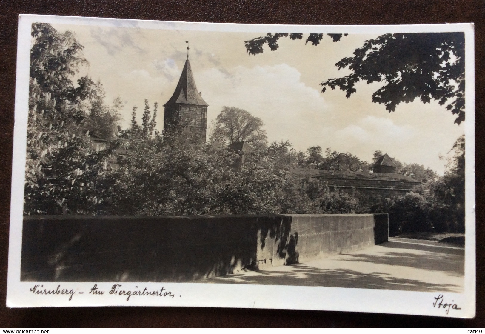 VINTAGE POSTCARD -NURNBERG - ANNULLO TARGHETTA  CON STEMMI E SVASTICA NAZISTA  3/5/38 - Nord