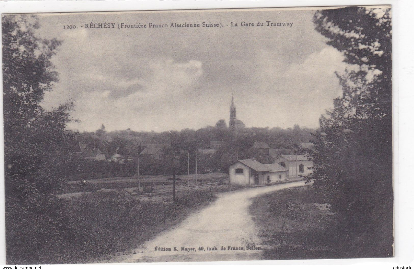 Réchésy (Frontière Franco-Alsacienne Suisse) - La Gare Du Tramway - Douane