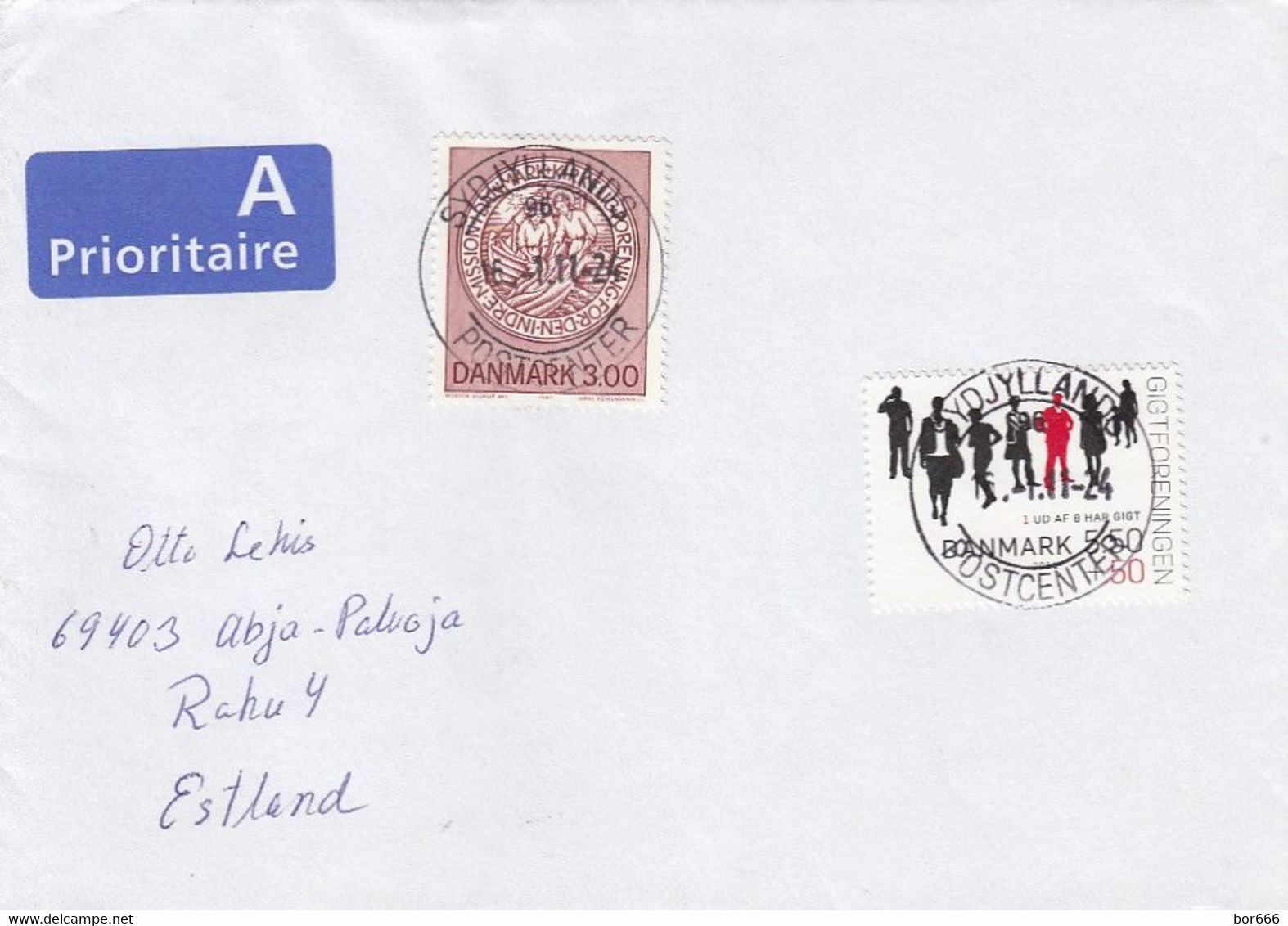 GOOD DENMARK Postal Cover To ESTONIA 2011 - Good Stamped: Inner Mission ; People - Cartas & Documentos