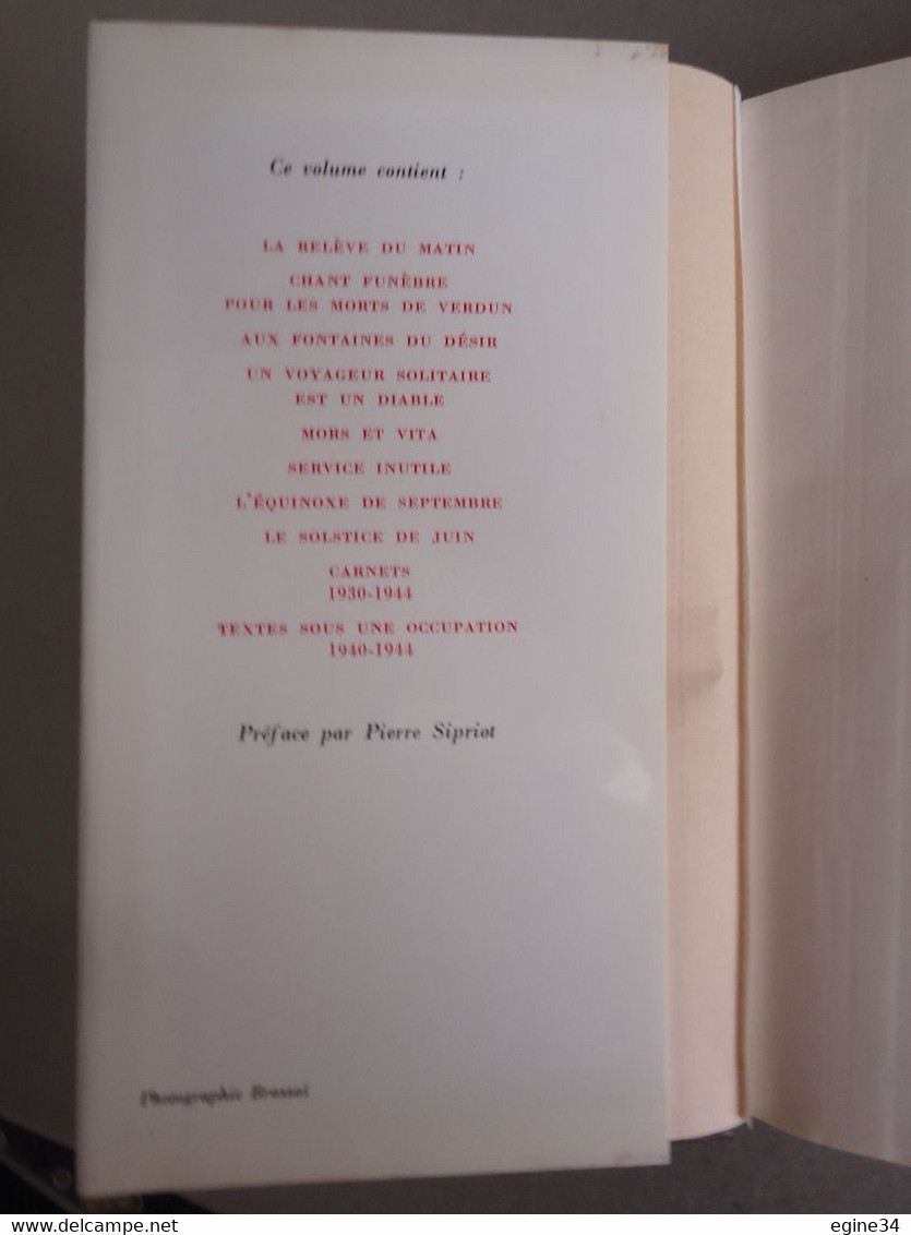 Bibliothèque de la PLEIADE nos 106, 136, 167 - MONTHERLANT - Théâtre - Romans - Essais - 3 volumes -