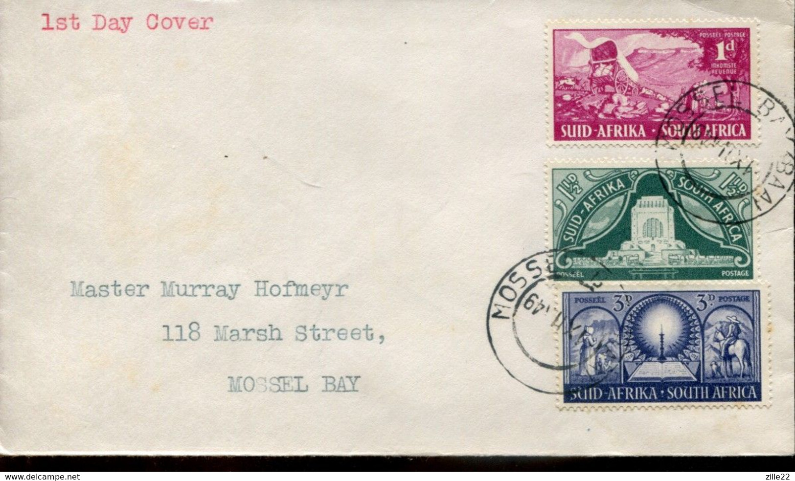 South Africa Südafrika Mi# 217-9 Used On Letter Or FDC -  Inauguration Of The Vortrekker Monument - European Settlers - FDC