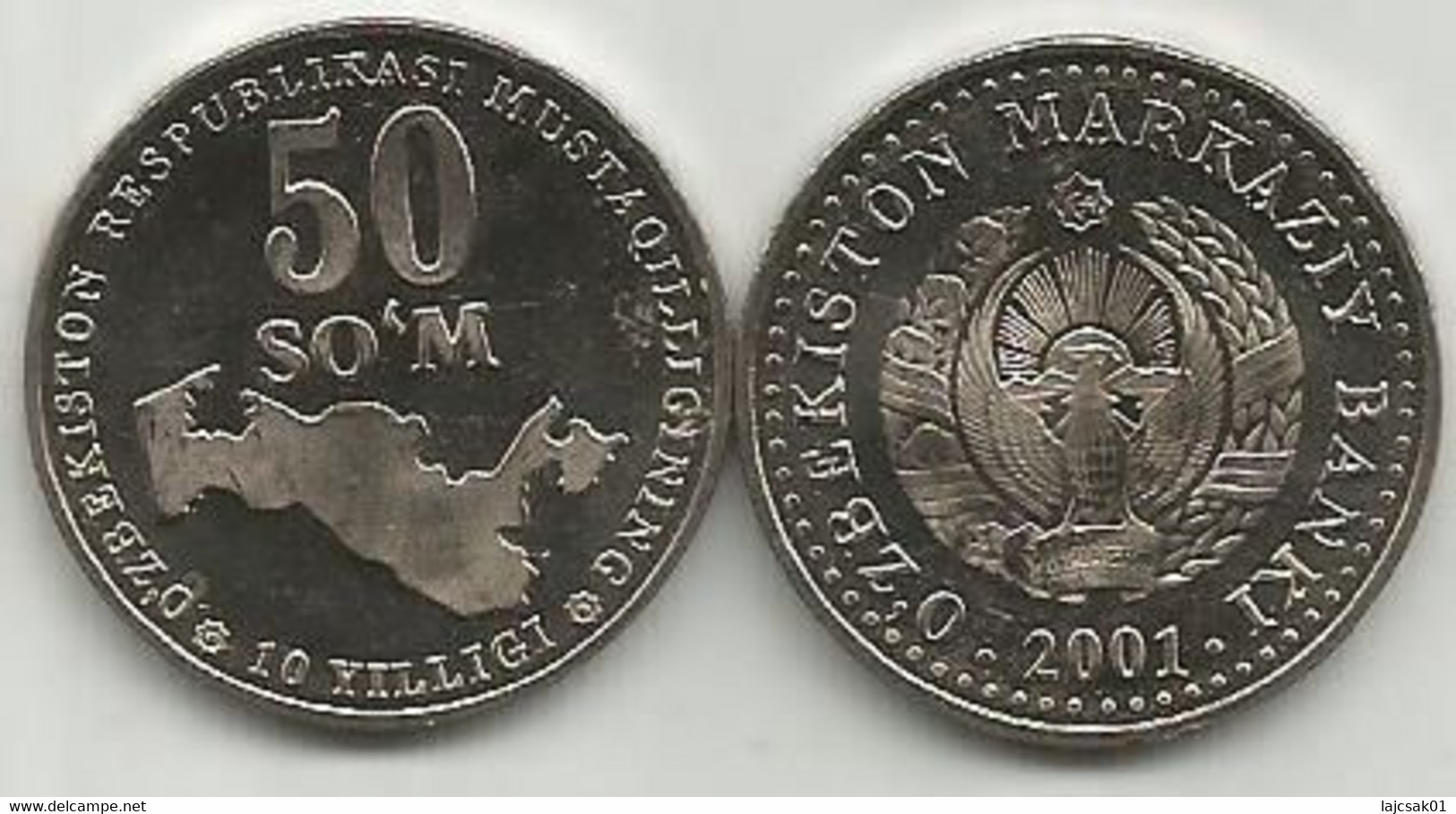 Uzbekistan 50 Som 2001. High Grade - Ouzbékistan