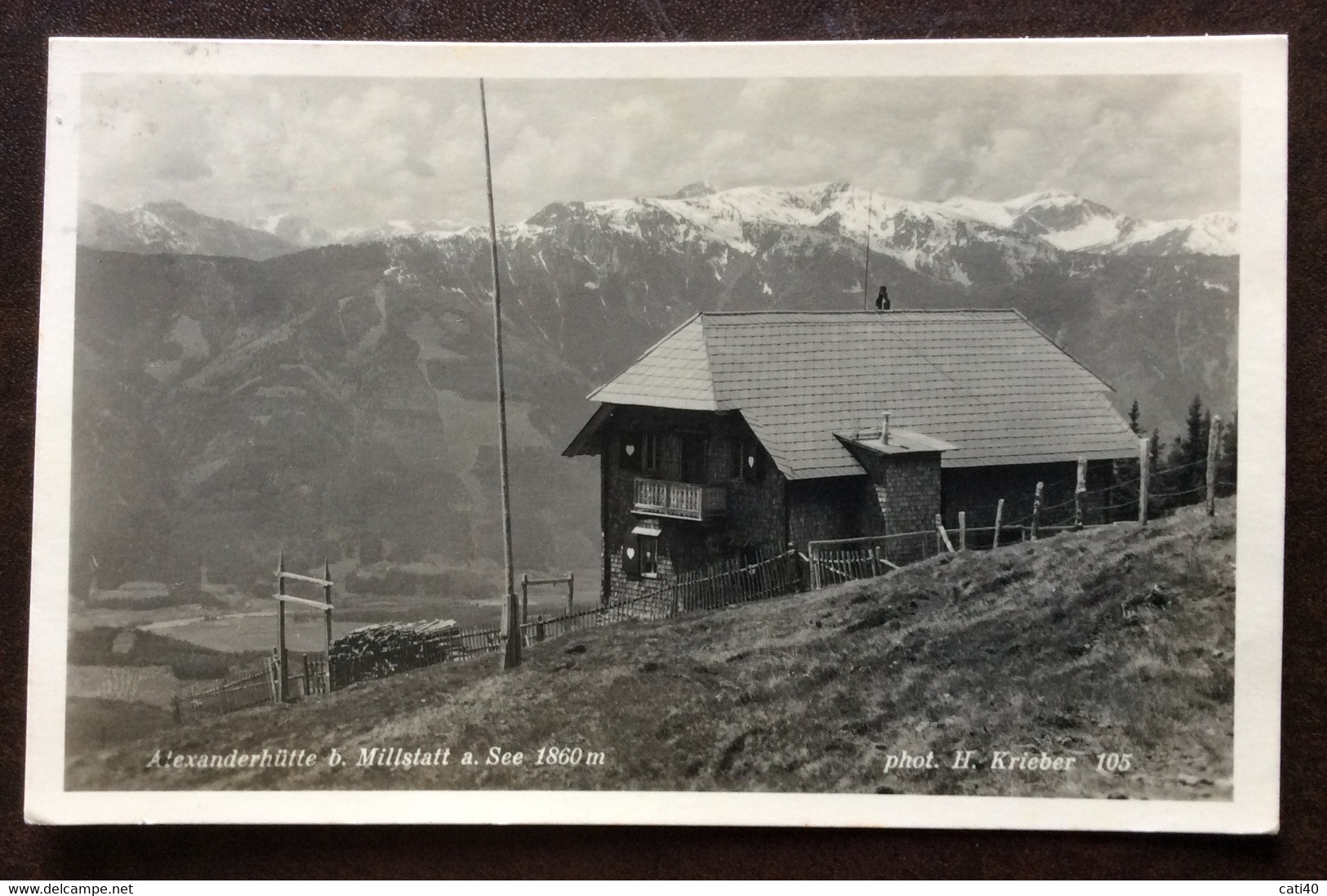 VINTAGE POSTCARD - DEUTSCHLAND ALEXANDERHÜTTE B. MILLSTATT A. SEE STEMPEL ALEXANDERHUTTE - TO ITALY 24/5/39 - Nord