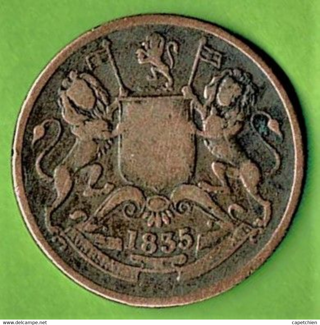 EAST INDIA COMPANY / 1835 / HALF ANNA - Aussenhandelswährungen, Testprägungen, Gegenstempel U.a.