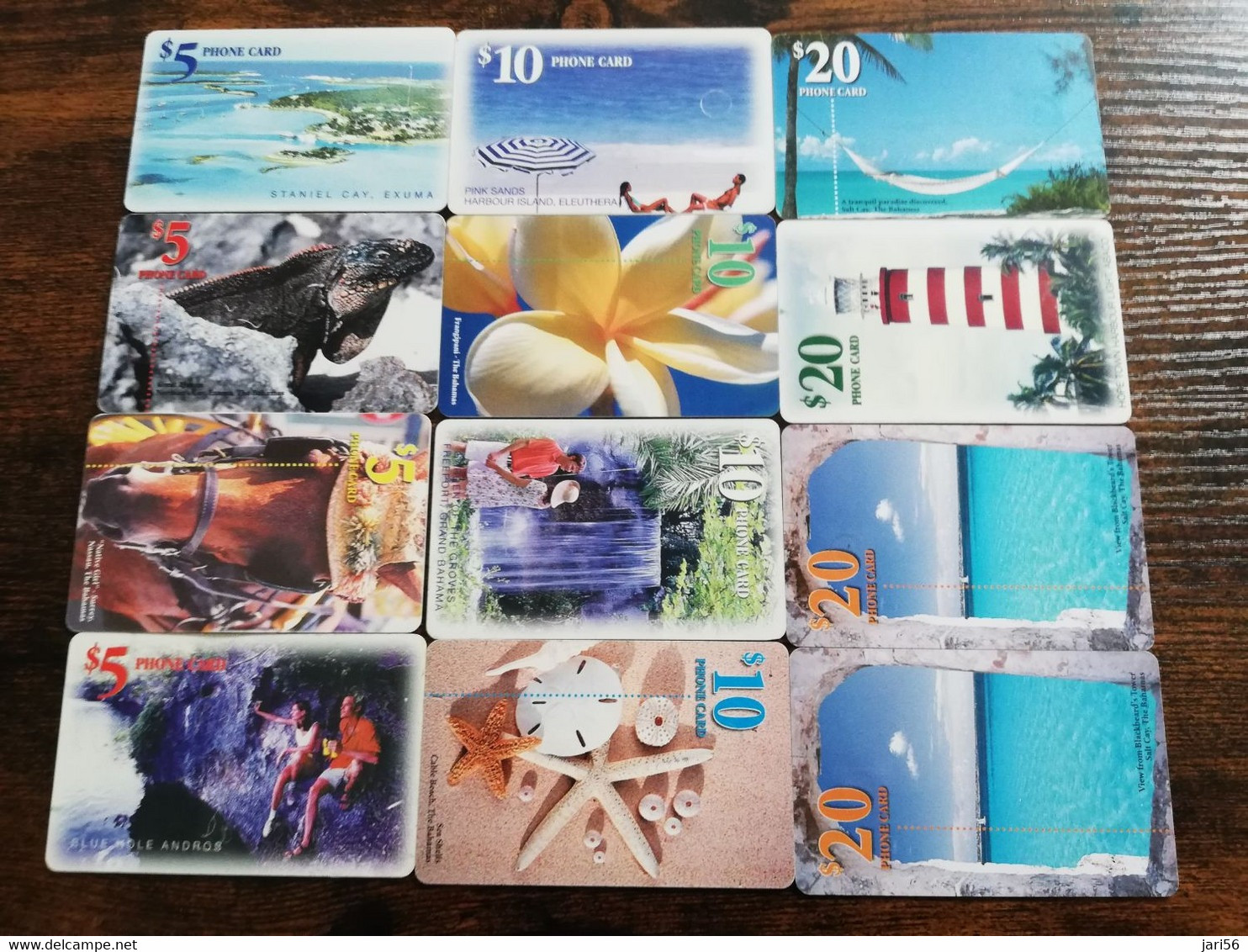 BAHAMAS        12X  CHIP  DIFFERENT CARDS  FINE USED / SPECIAL OFFER !!**6106** - Bahama's