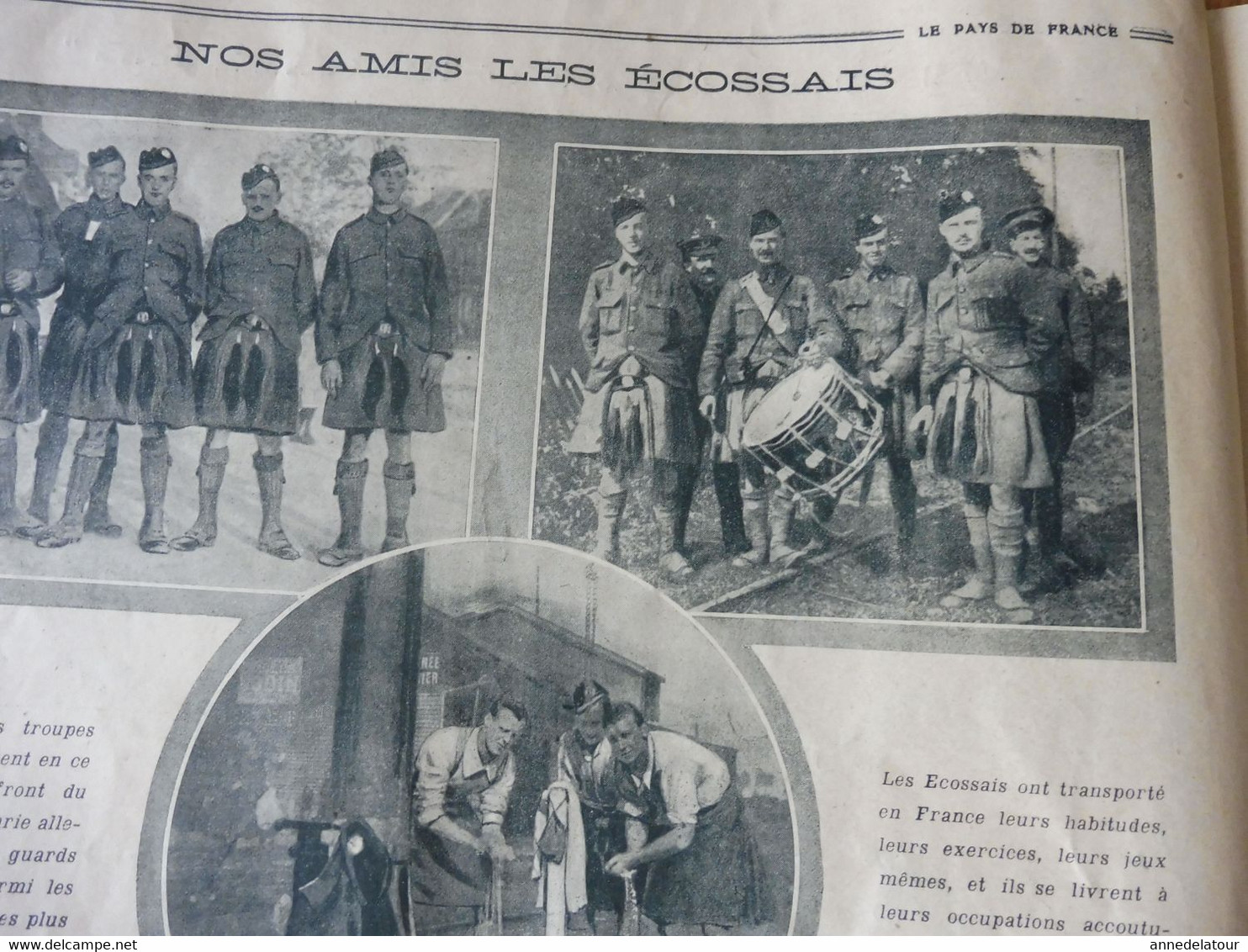 1914 N°4 LE PAYS DE FRANCE:Soldats (Français, Belges, Indiens, British,Scottish, Allemands) Navire-Hôpital Asturias ;etc