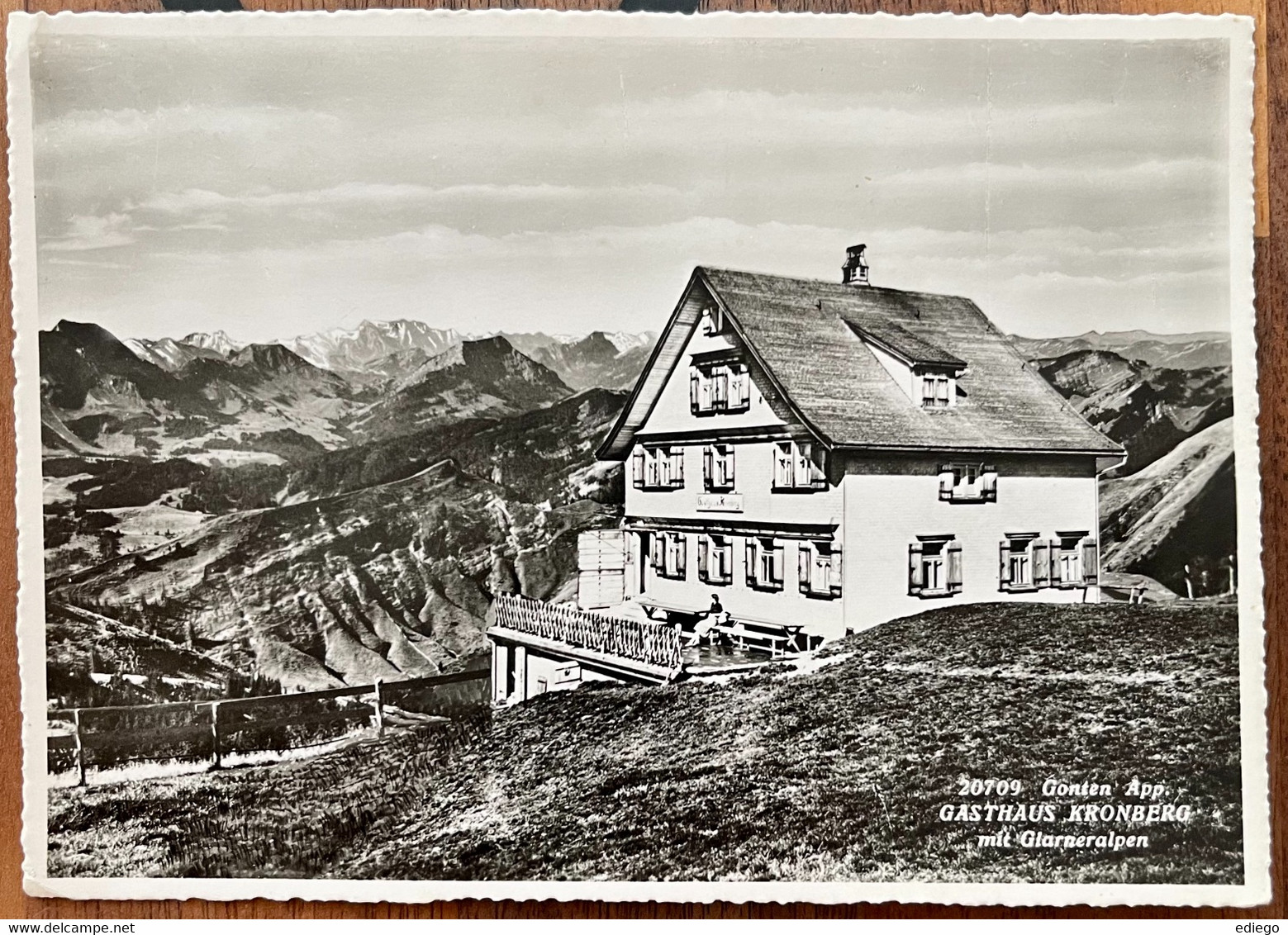 GONTEN - GASTHAUS KRONBERG MIT GLARNERALPEN 1950 - Kronberg