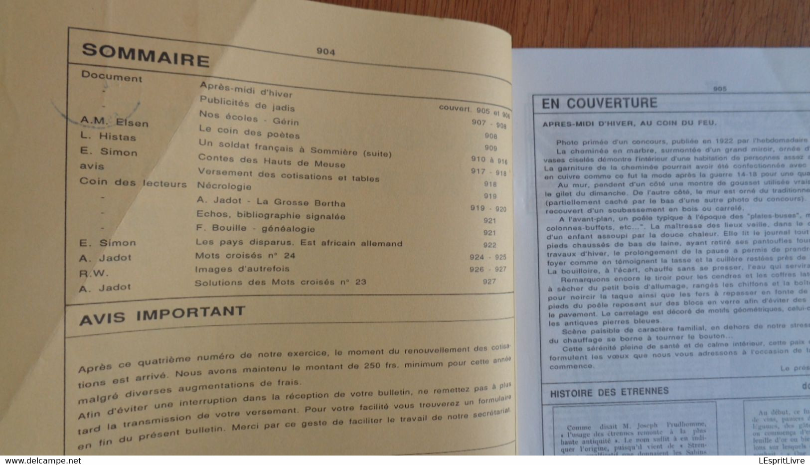 RECHERCHES WALHEROISES N° 30 Régionalisme Onhaye Histoire Serville Soldat Français Sommière Légendes Contes Meuse Gérin - België