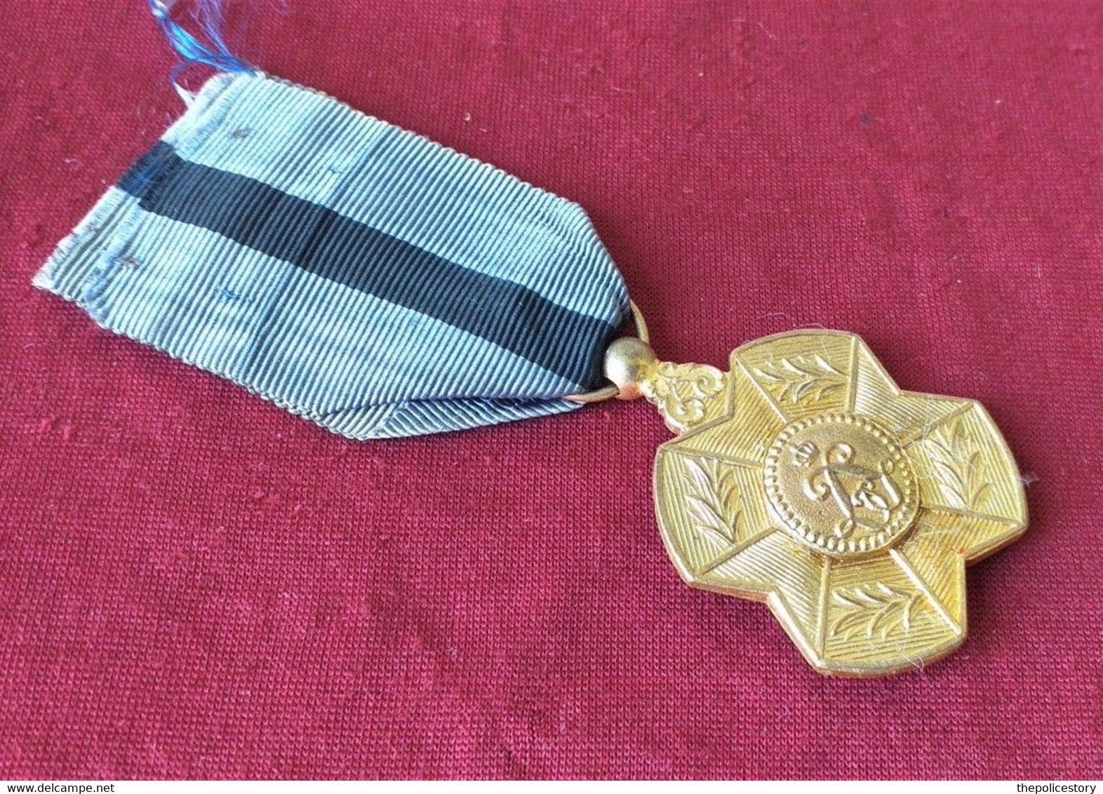 Medaglia Ordine Leopoldo II Del Belgio 1900 Originale Con Nastrino - Belgique