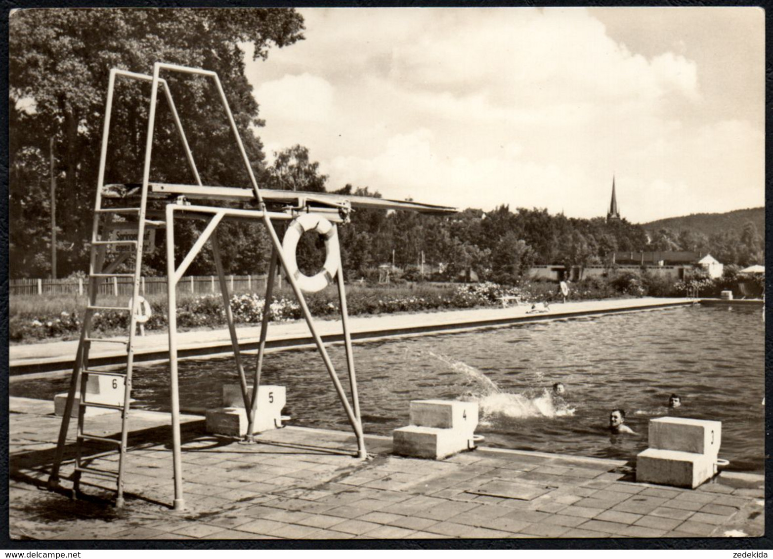 D3865 - Kahla Freibad Volksbad Sprungturm - VEB Bild Und Heimat Reichenbach - Kahla