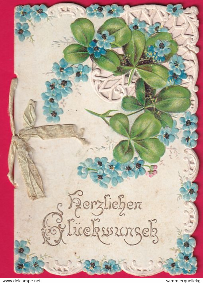 Prägekarte Aufklappbare Um Ca 1905/1910, Herzlichen Glückwunsch Zum Neuen Jahr - New Year