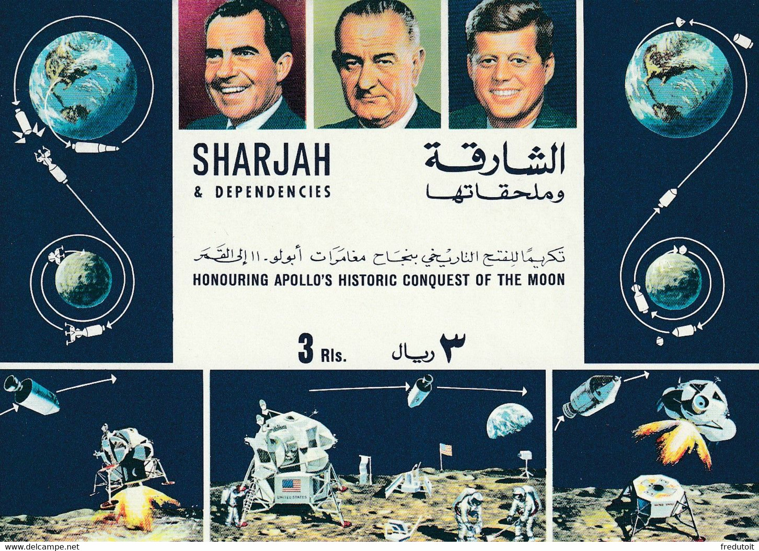 SHARJAH -  BLOC N°53 ** (1969) Apollo 11 - ESPACE - - Asia