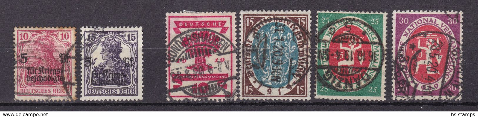 Germany - Reich 1875/1919 - 1919 Year _ Michel 105/106+107/110 - Used - Gebraucht