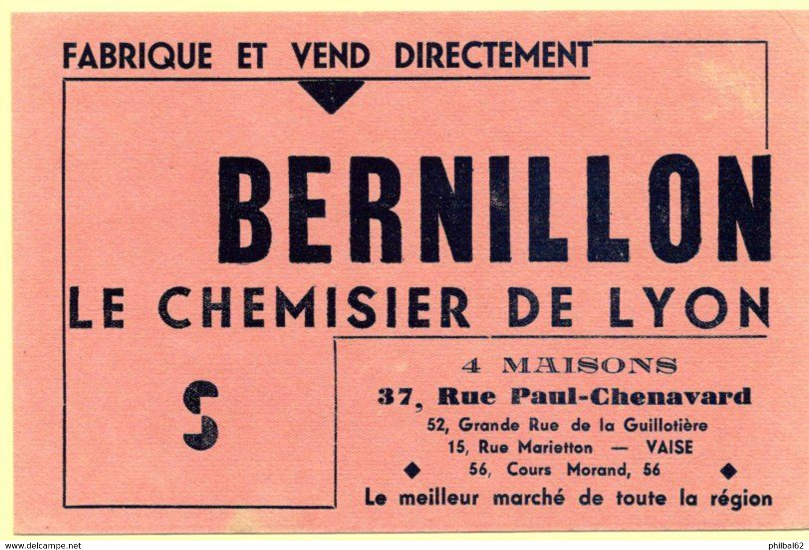 Buvard Bernillon, Le Chemisier De Lyon. - Kleidung & Textil