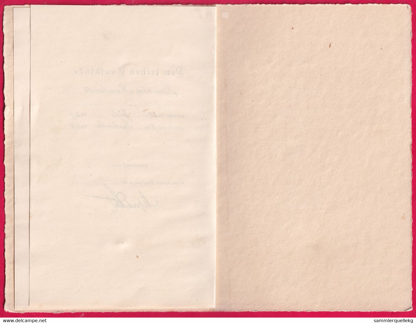 Prägekarte Aufklappbare Von 1929, Zur Erinnerung An Die Heilige Taufe - Autres & Non Classés