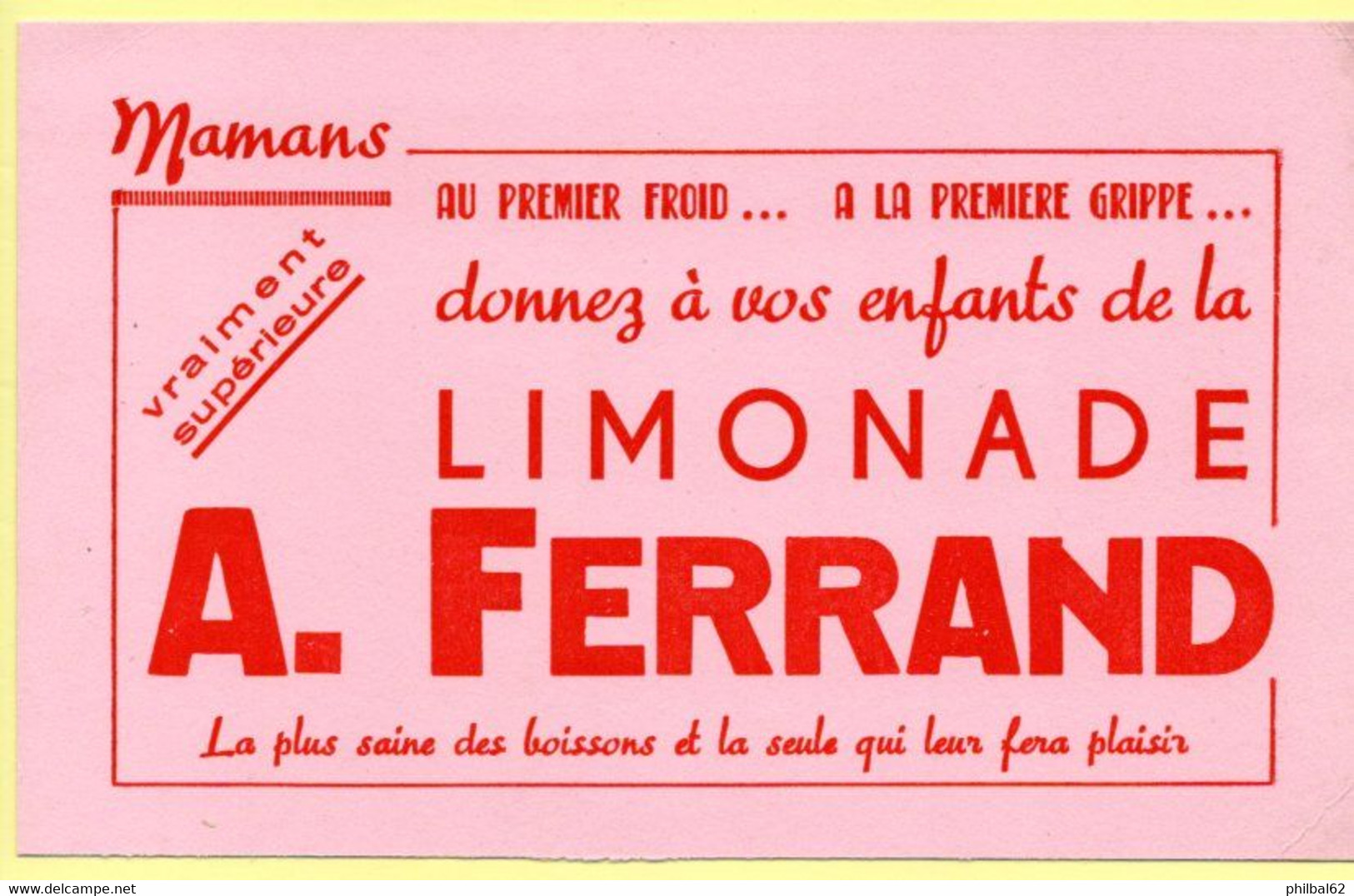 Buvard Limonade Ferrand. - Softdrinks