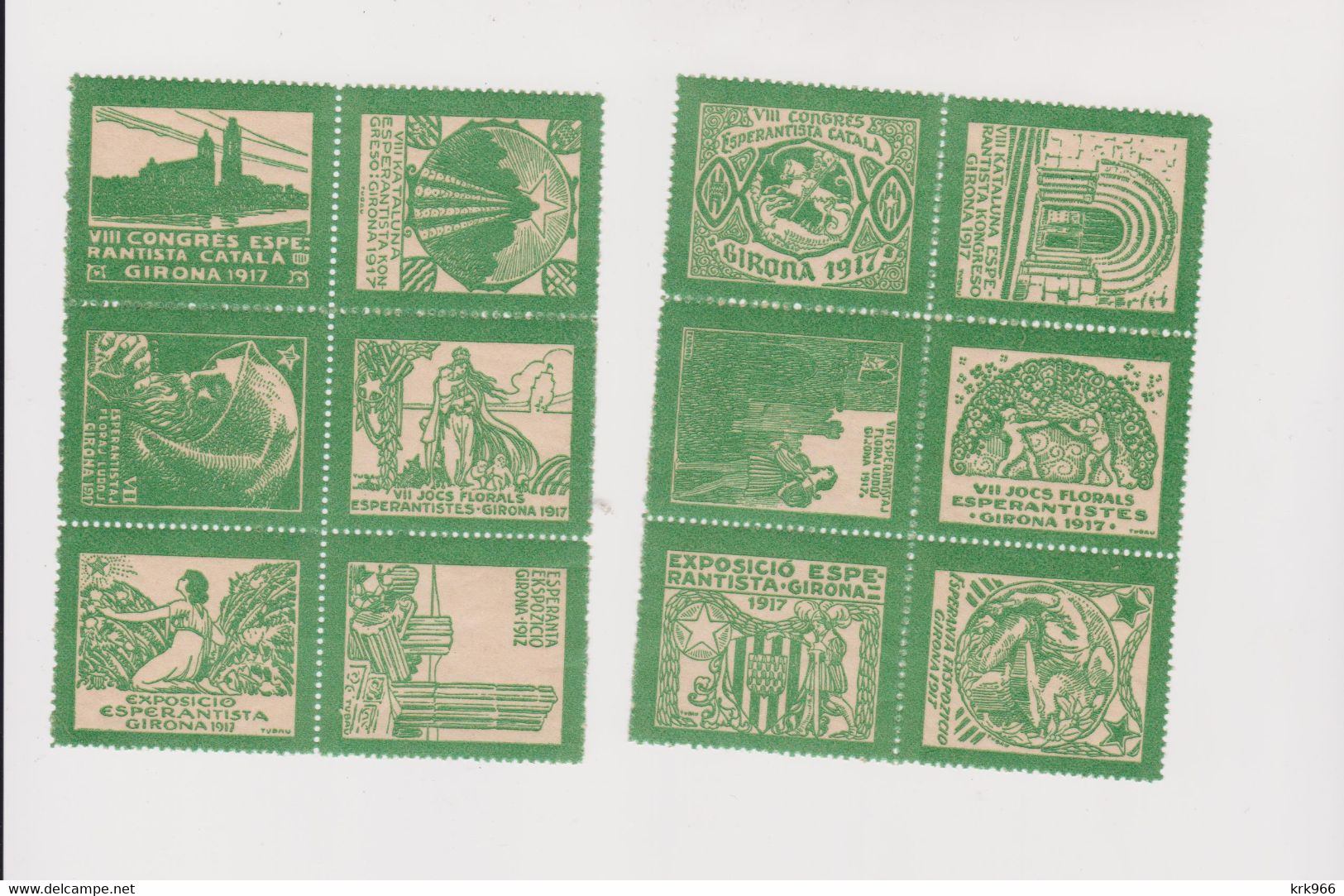 SPAIN 1917 GIRONA ESPERANTO Poster Stamps MNH - Nuevos