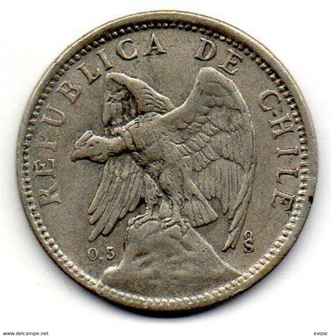 CHILE, 1 Peso, Silver, Year 1927, KM #171.1 - Chili