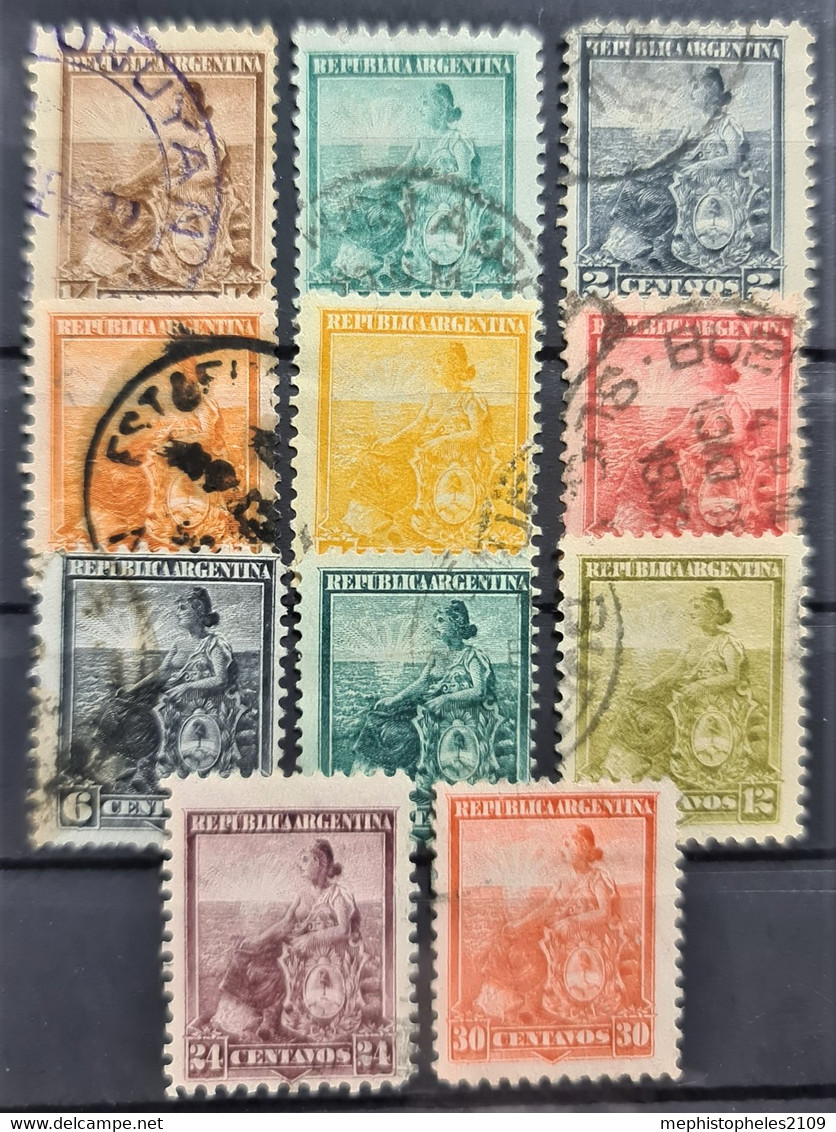 ARGENTINA 1899-1903 - MLH/canceled - Sc# 122-129, 131, 135, 137 - Gebraucht