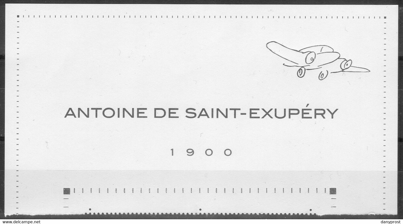 2021 - BLOC FEUILLET " ANTOINE DE SAINT EXUPERY - 1900 1944 " 6 T Gommés-dentelés à 4.00 €-Hors Abonnement-neuf - 1927-1959 Mint/hinged