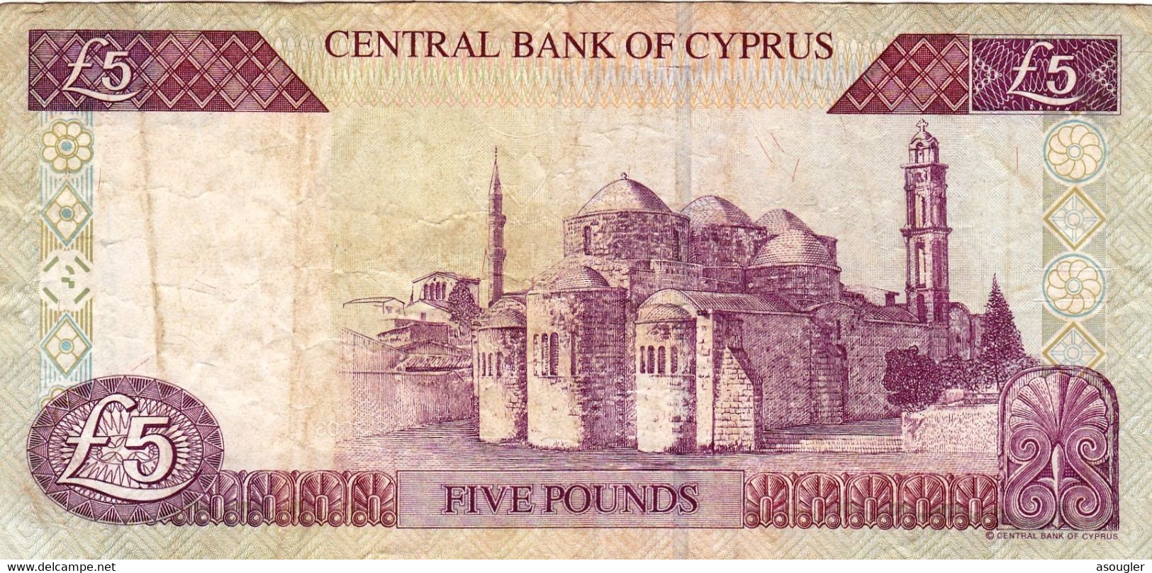 CYPRUS (GREECE) 5 POUNDS 2003 F P-61b  "free Shipping Via Regular Air Mail (buyer Risk)" - Cyprus