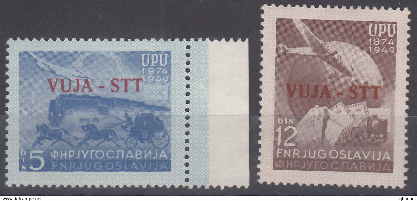 Italy Yugoslavia Trieste Zone B, UPU 1949 Mi#22-23, Sassone#17-18 Mint Never Hinged - Mint/hinged