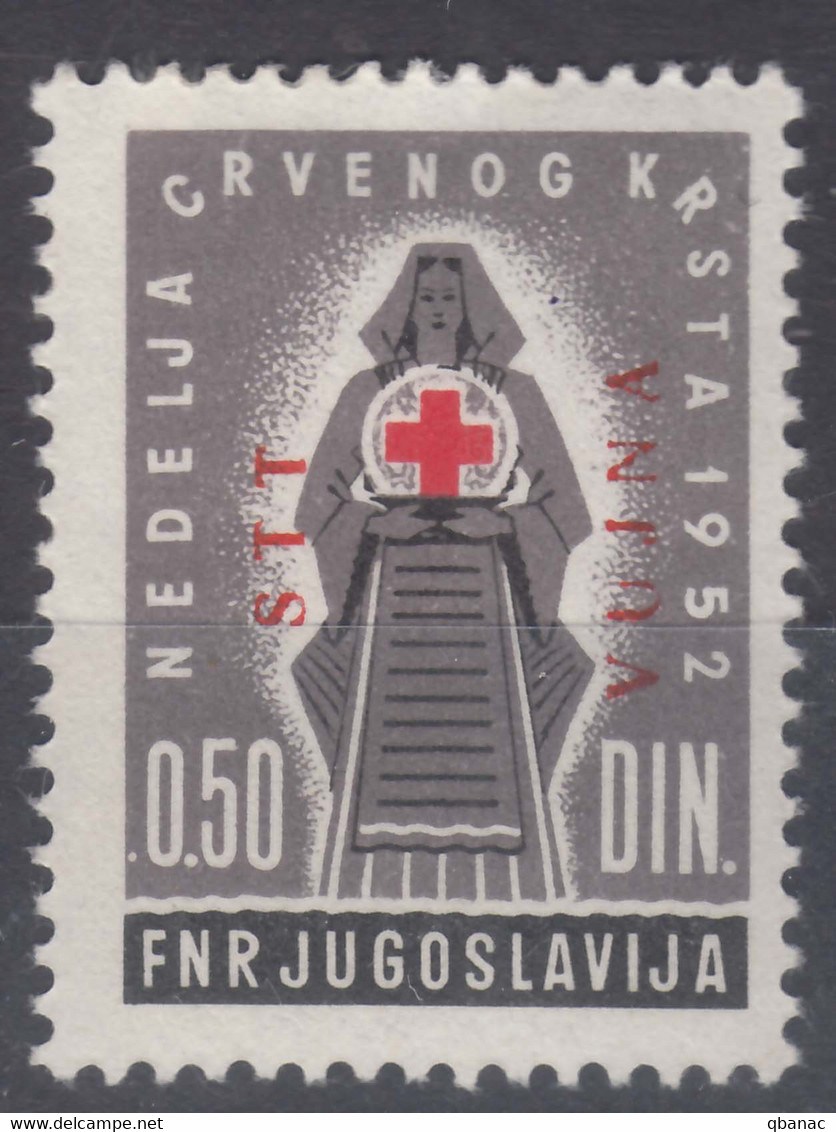 Italy Yugoslavia Trieste Zone B, Red Cross Porto 1952 Sassone#65 Mint Hinged - Ungebraucht